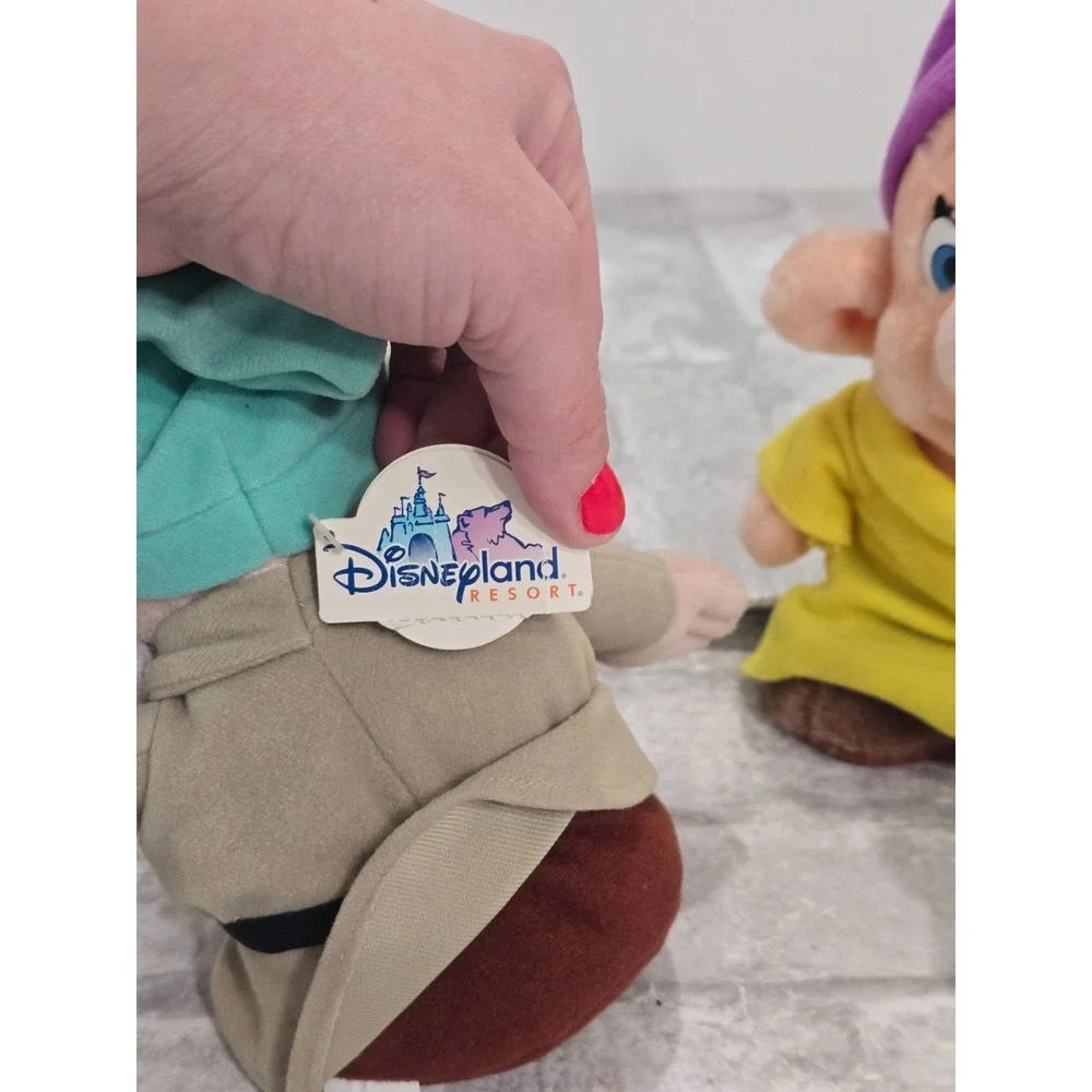 Lot Sleepy Dwarf Snow White the 7 Dwarfs Plush Bean Bag Dopey Vinyl Dopey 80s